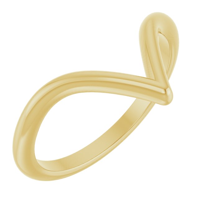 14K Yellow Gold Contour Band