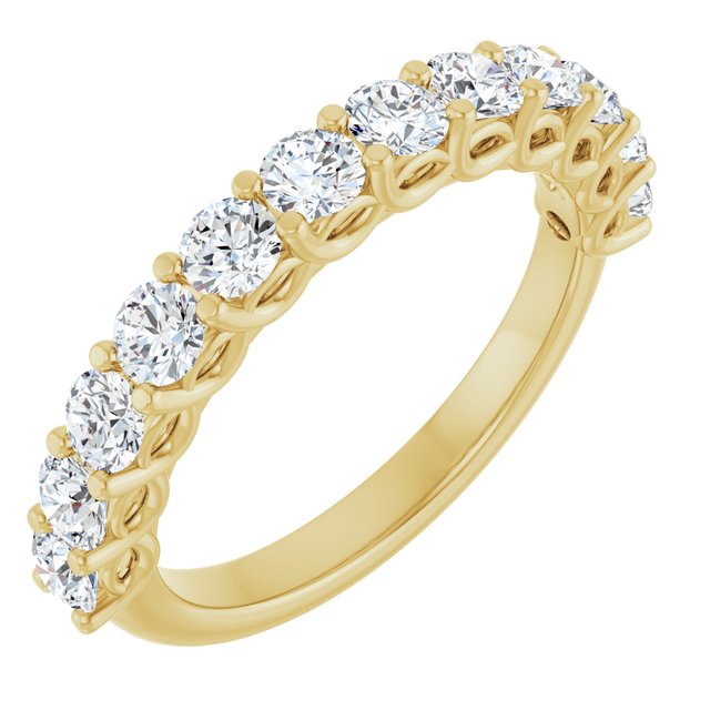 14K Yellow Gold 1 CTW Natural Diamond Anniversary Band