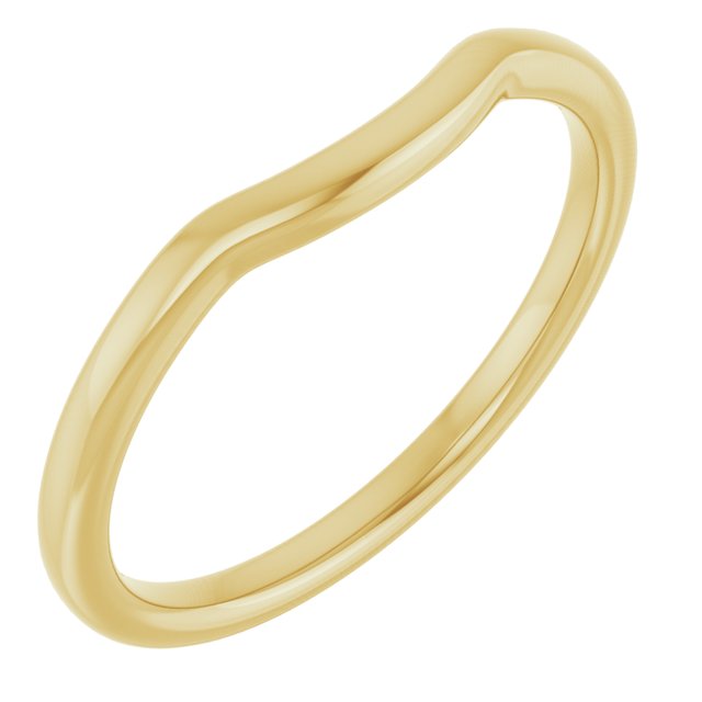 10K Yellow Gold Contour Band