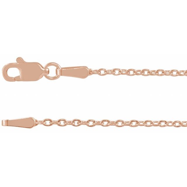 14K Rose Gold 14K Rose Gold 1.4 mm Cable 16" Chain
