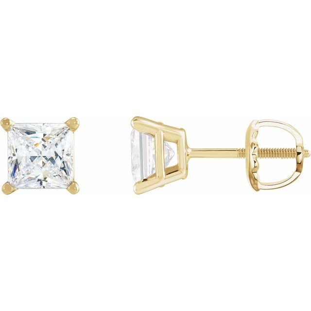 14K Yellow Gold 1/2 CTW Natural Diamond Earrings