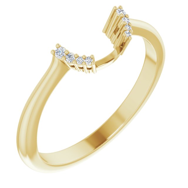 14K Yellow Gold .03 CTW Natural Diamond Matching Band