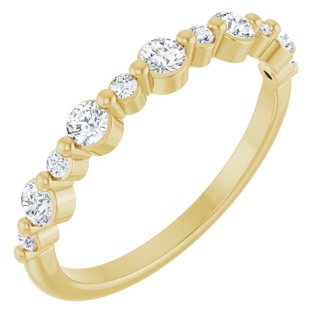 14K Yellow Gold 1/3 CTW Lab-Grown Diamond Anniversary Band