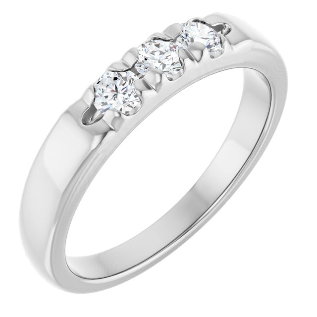 14K White Gold 1/3 CTW Lab-Grown Diamond Anniversary Band