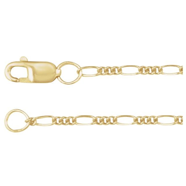 14K Yellow Gold-Filled Delicate Figaro Chain