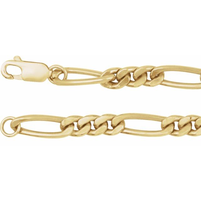 14K Yellow Gold-Filled 5.2 mm Figaro Chain