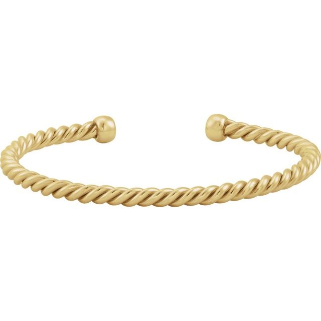 14K Yellow Gold-Filled Rope Cuff Bracelet