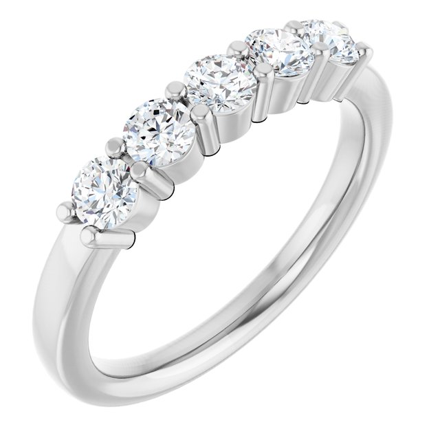 14K White Gold 5/8 CTW Lab-Grown Diamond Anniversary Band