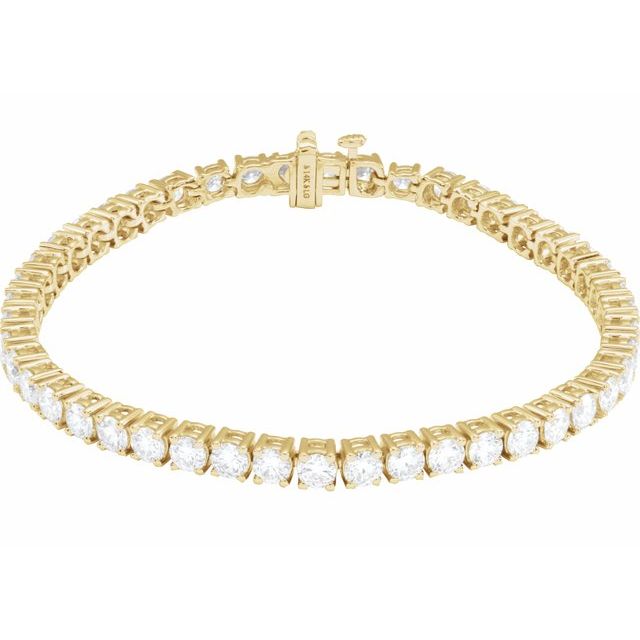 14K White Gold Lab-Grown Diamond Line Bracelet