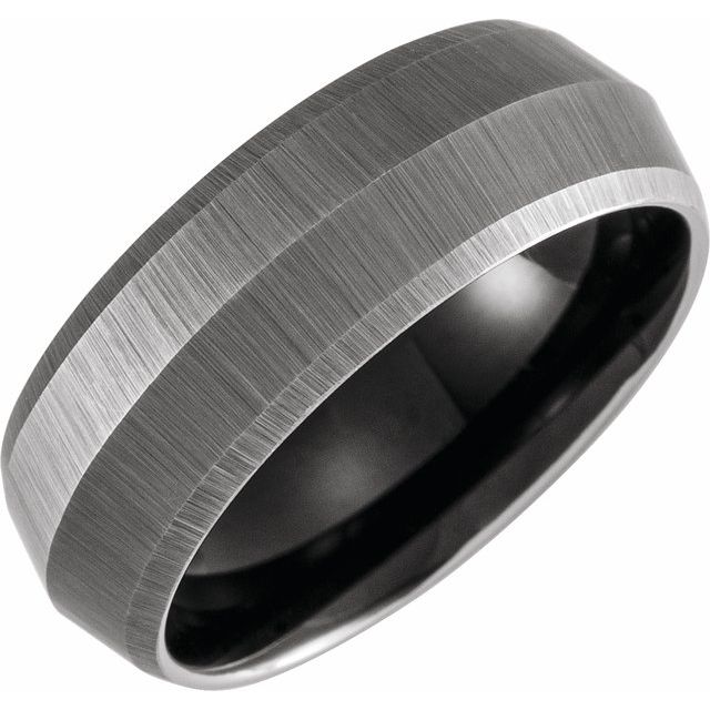 Black PVD Tungsten Black PVD Knife-Edge Tungsten Band