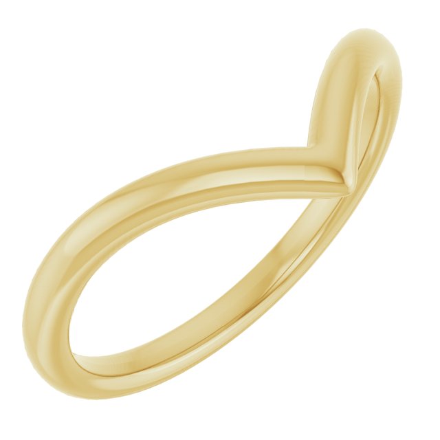 14K Yellow Gold Contour Band