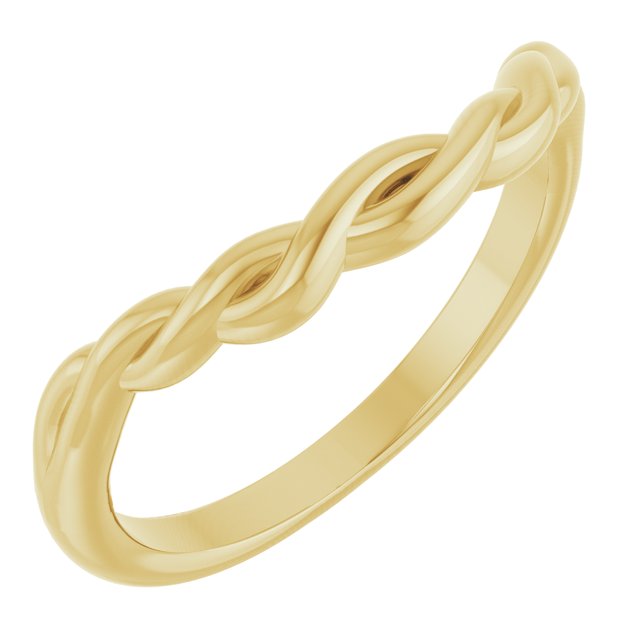14K Yellow Gold Twisted Contour Band