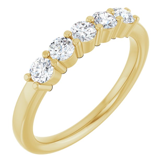14K Yellow Gold 1/2 CTW Natural Diamond Anniversary Band