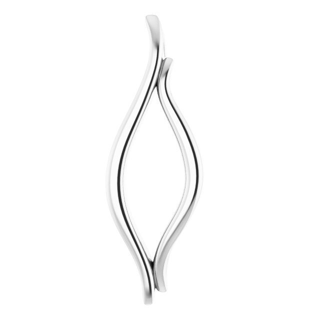 Platinum Horizontal Freeform Pendant