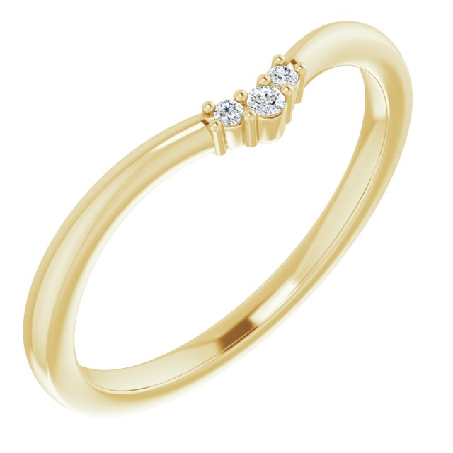 14K Yellow Gold .03 CTW Natural Diamond Matching Band