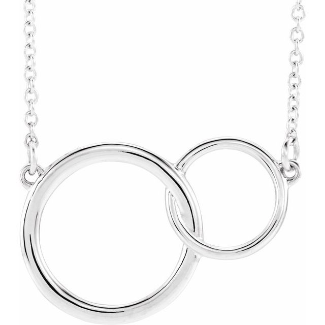 Sterling Silver Interlocking Circle Necklace