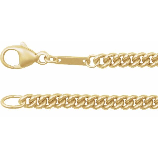 14K Yellow Gold 2.9 mm Curb Chain