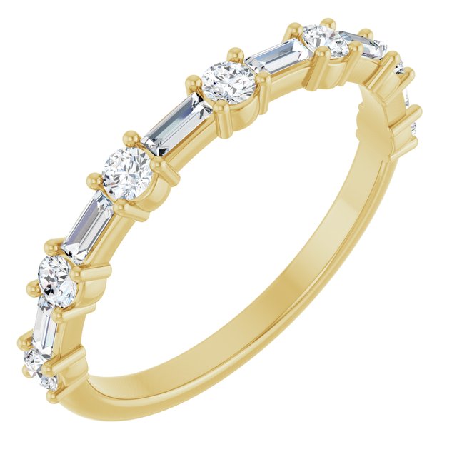 14K Yellow Gold 1/2 CTW Lab-Grown Diamond Anniversary Band