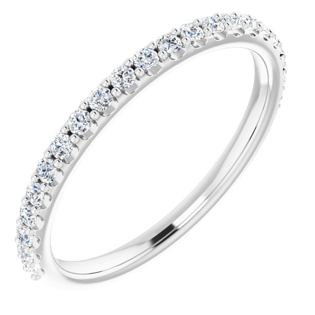 14K White Gold 1/4 CTW Natural Diamond Matching Band