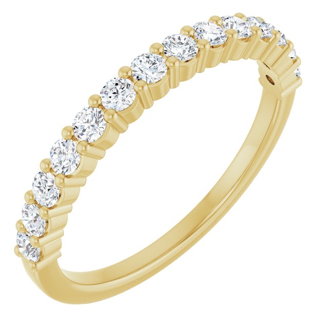 14K Yellow Gold 3/8 CTW Lab-Grown Diamond Anniversary Band