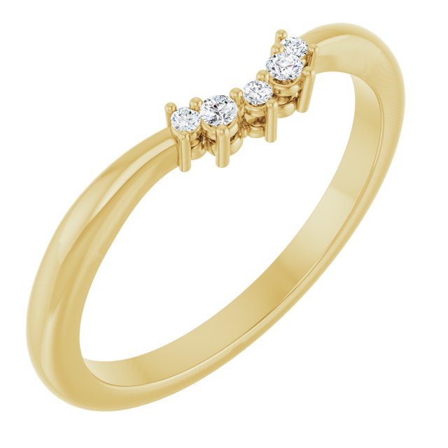 14K Yellow Gold .05 CTW Natural Diamond Matching Band