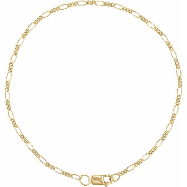14K Yellow Gold-Filled Delicate Figaro Bracelet