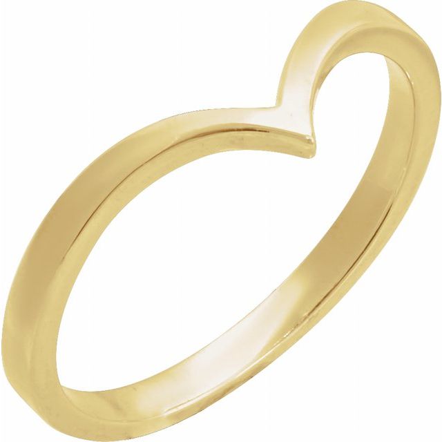 10K Yellow Gold V Ring