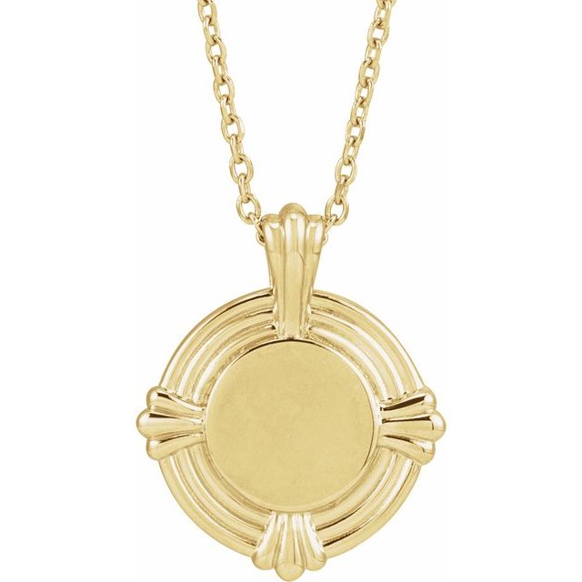 14K Yellow Gold Sculptural Necklace