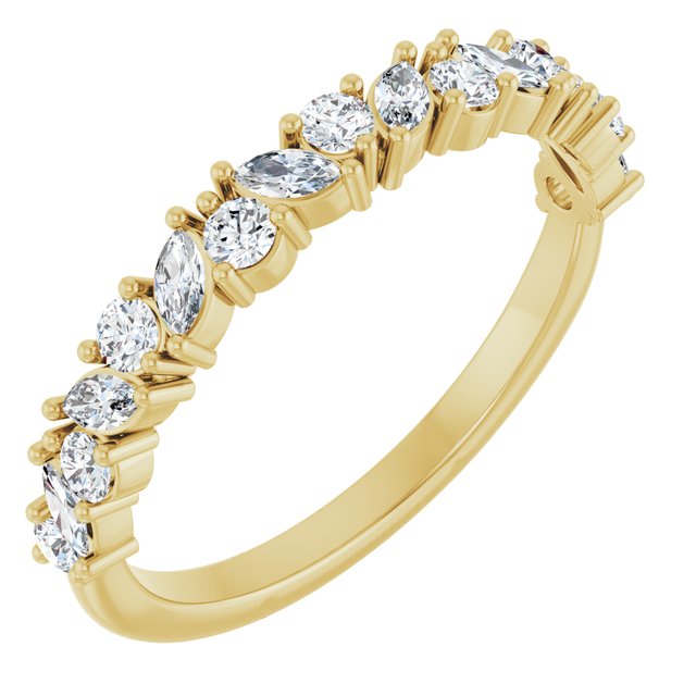 14K Yellow Gold 1/2 CTW Natural Diamond Anniversary Band