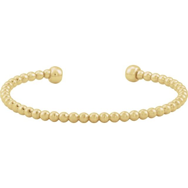 14K Yellow Gold-Filled Beaded Cuff Bracelet