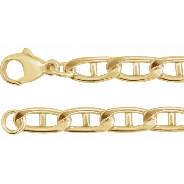 14K Yellow Gold-Filled 5.15 mm Anchor Chain
