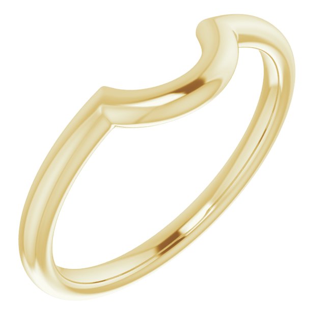 14K Yellow Gold 6 mm Contour Band