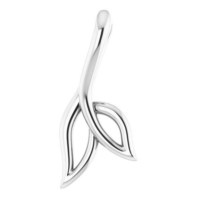 Sterling Silver Sterling Silver Freeform Leaf Pendant
