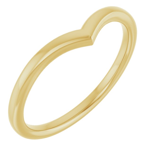 14K Yellow Gold V Contour Band
