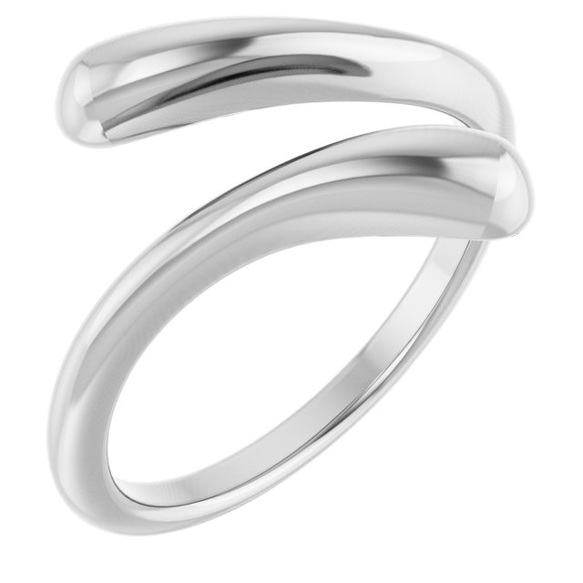 Platinum Platinum Dome Open Bypass Ring