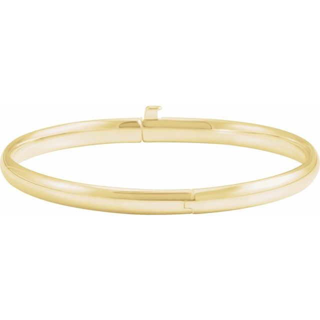 14K Yellow Gold Baby Bangle 5 1/2" Bracelet