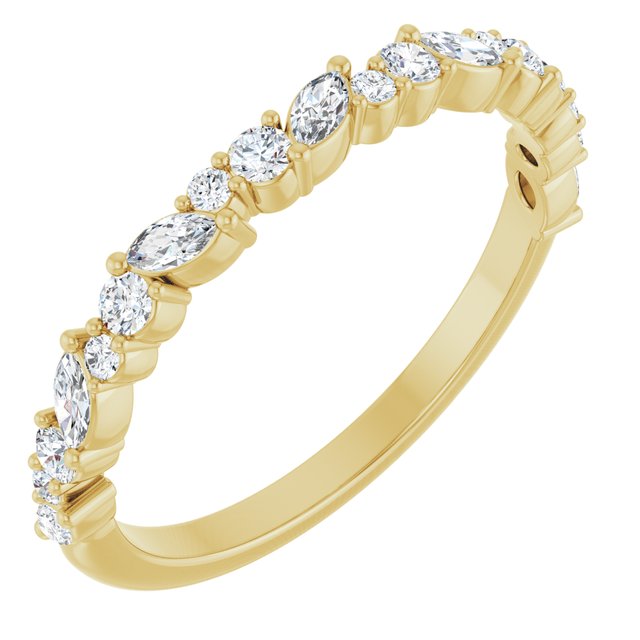 14K Yellow Gold 1/3 CTW Natural Diamond Anniversary Band
