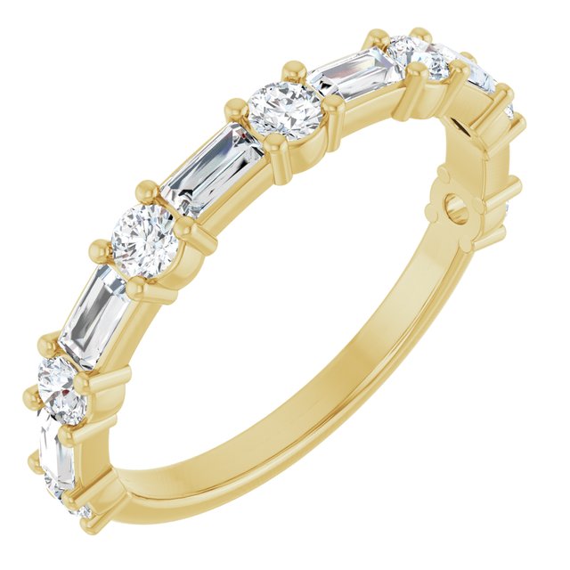 14K Yellow Gold 7/8 CTW Natural Diamond Anniversary Band