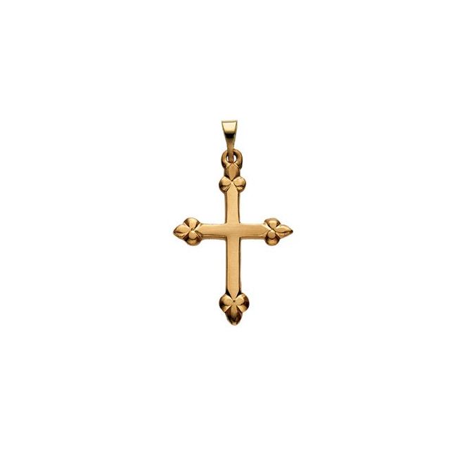 14K Yellow Gold Classic Cross Pendant